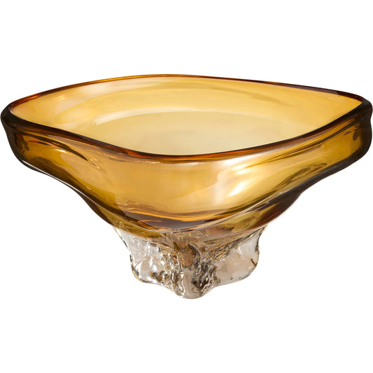 Alistair Bowl by Cyan Design in amber, clear. Made from glass in a unique style.