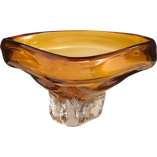 Alistair Bowl by Cyan Design in amber, clear. Made from glass in a unique style.