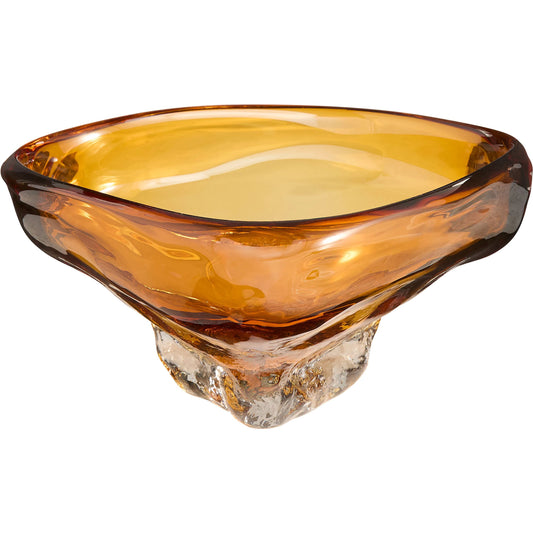 Alistair Bowl by Cyan Design in amber, clear. Made from glass in a unique style.
