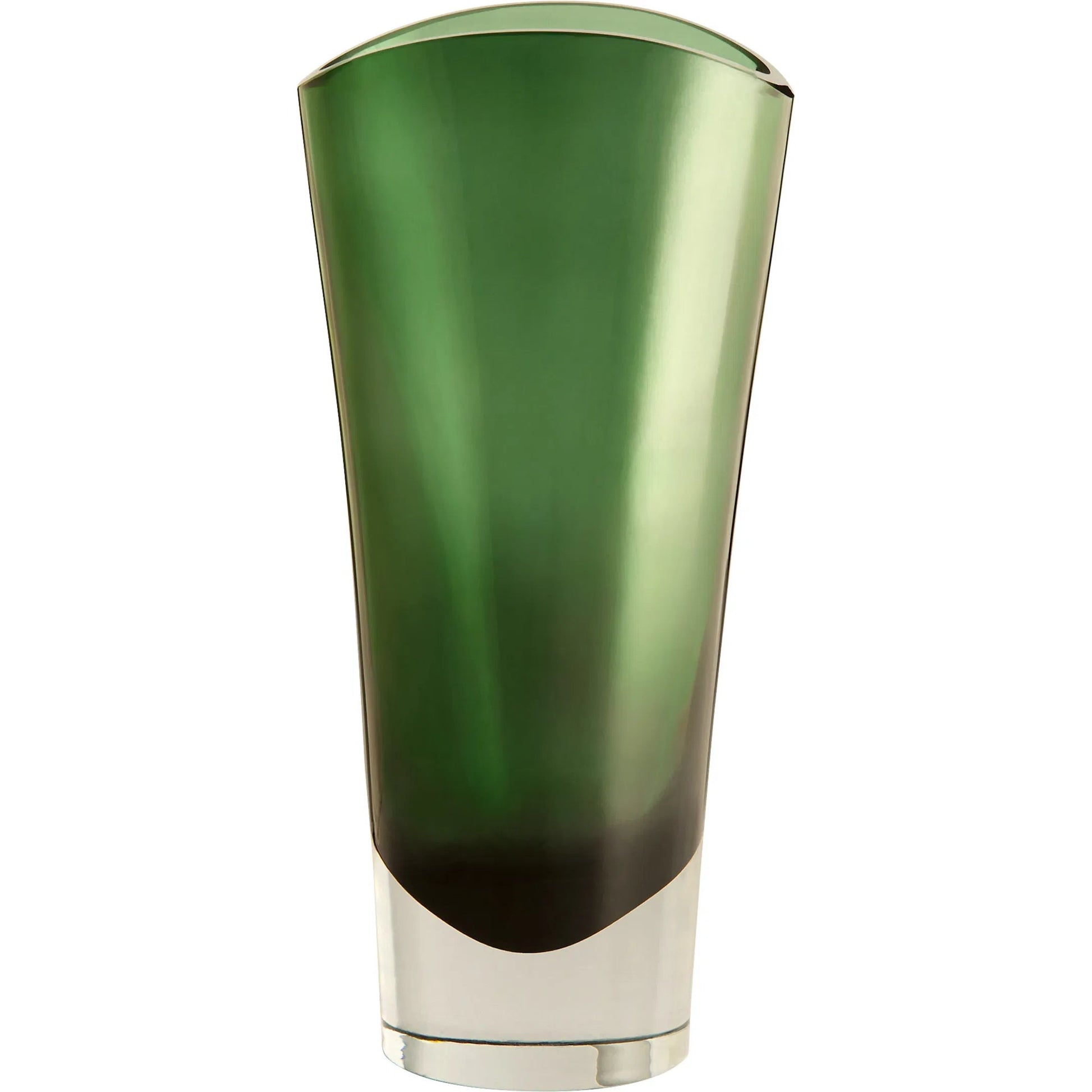 Muzo Vase by Cyan Design in emerald green, clear. Made from glass in a eclectic & global style.