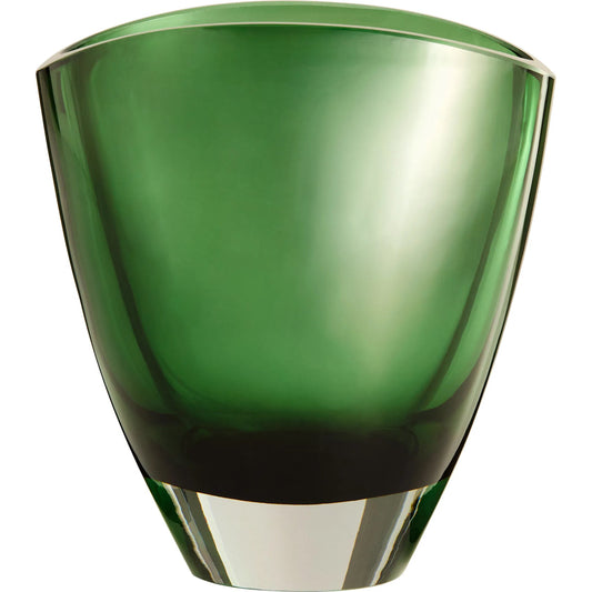 Muzo Vase by Cyan Design in emerald green, clear. Made from glass in a unique style.