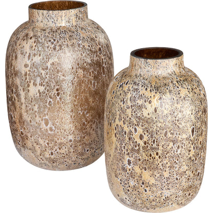 Callisto Vase by Cyan Design in amber brown. Made from glass in a eclectic & global style.