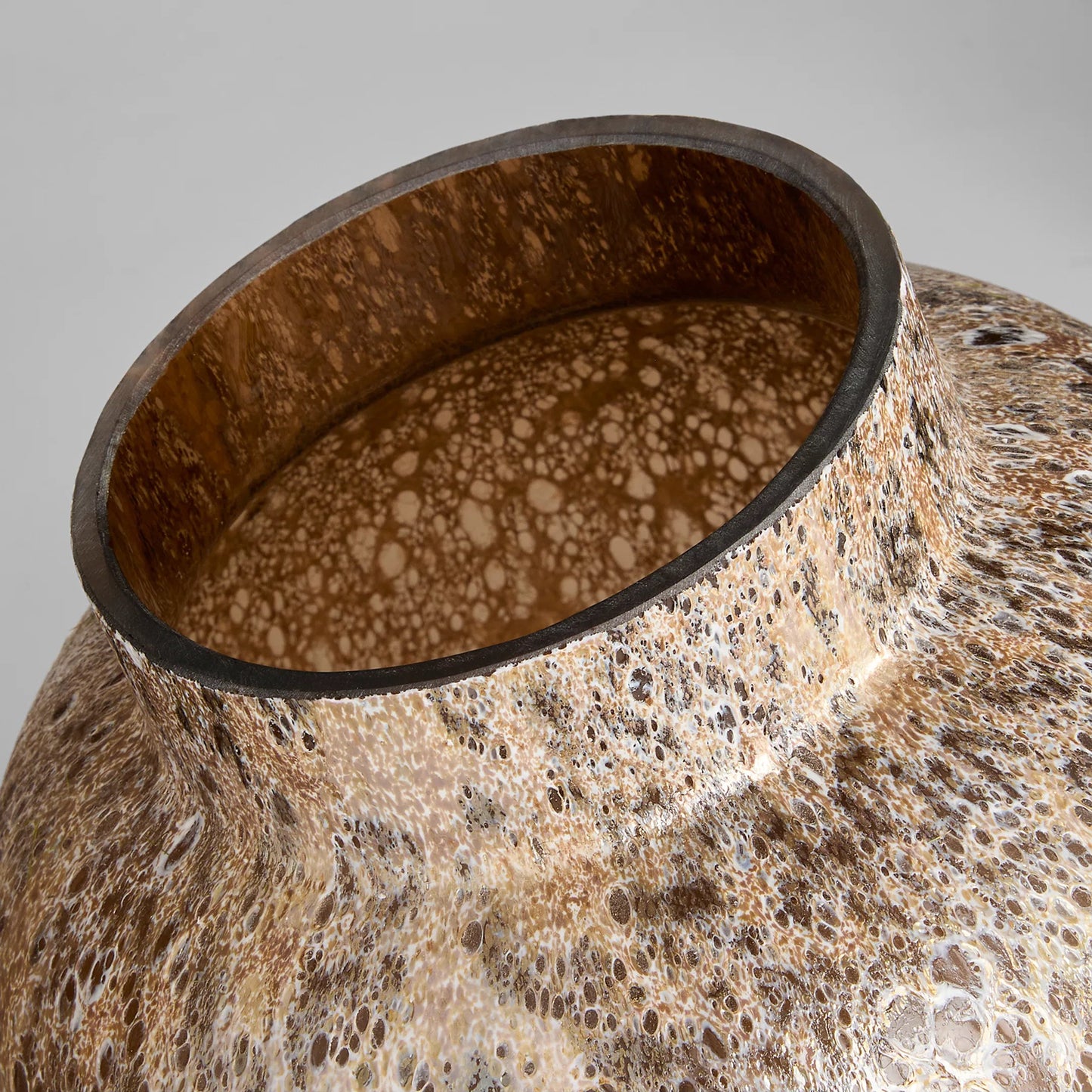 004 SI-2328563 | Closeup | Callisto Vase by Cyan Design in amber brown. Made from glass in a eclectic & global style.