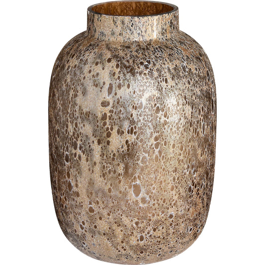 Callisto Vase by Cyan Design in amber brown. Made from glass in a unique style.