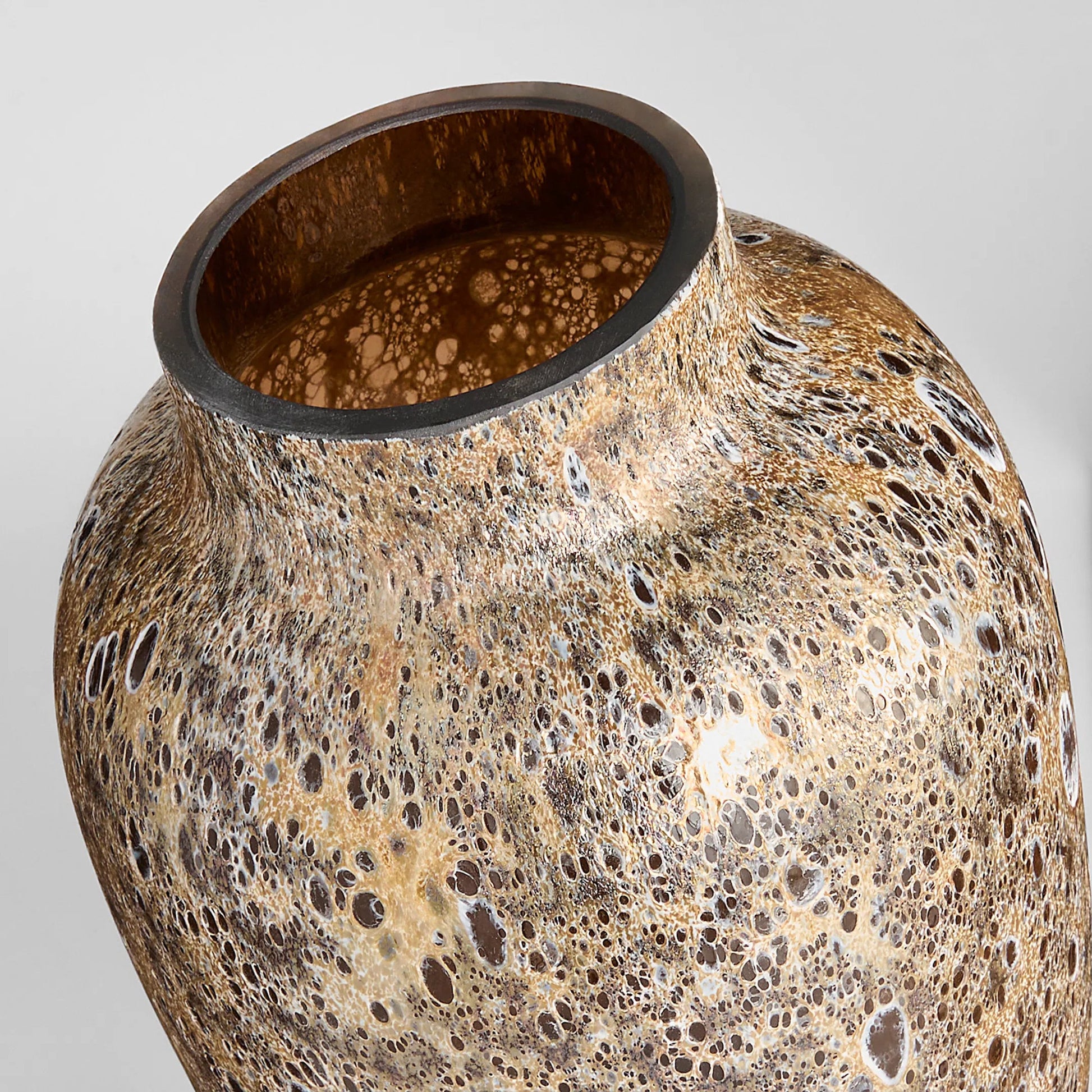 Callisto Vase by Cyan Design in amber brown. Made from glass in a eclectic & global style.