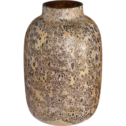 Callisto Vase by Cyan Design in amber brown. Made from glass in a unique style.