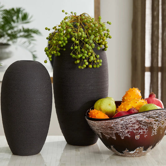 Callisto Bowl by Cyan Design in amber brown. Made from glass in a unique style.