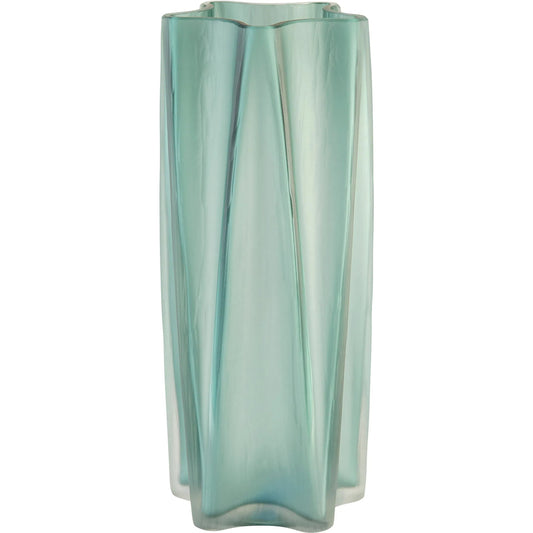 Hoku Vase by Cyan Design in green. Made from glass in a unique style.