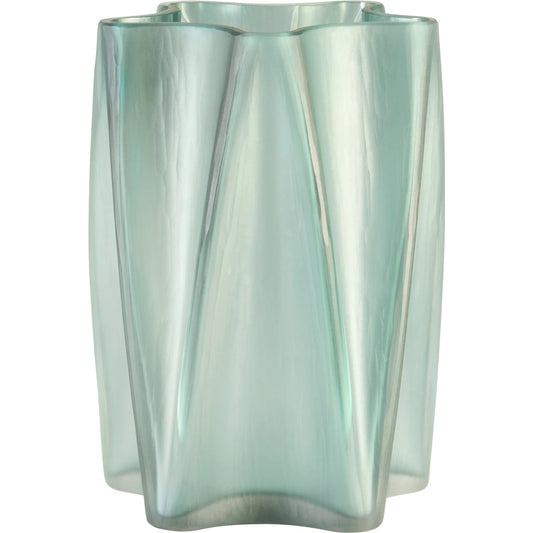 Hoku Vase by Cyan Design in green. Made from glass in a unique style.