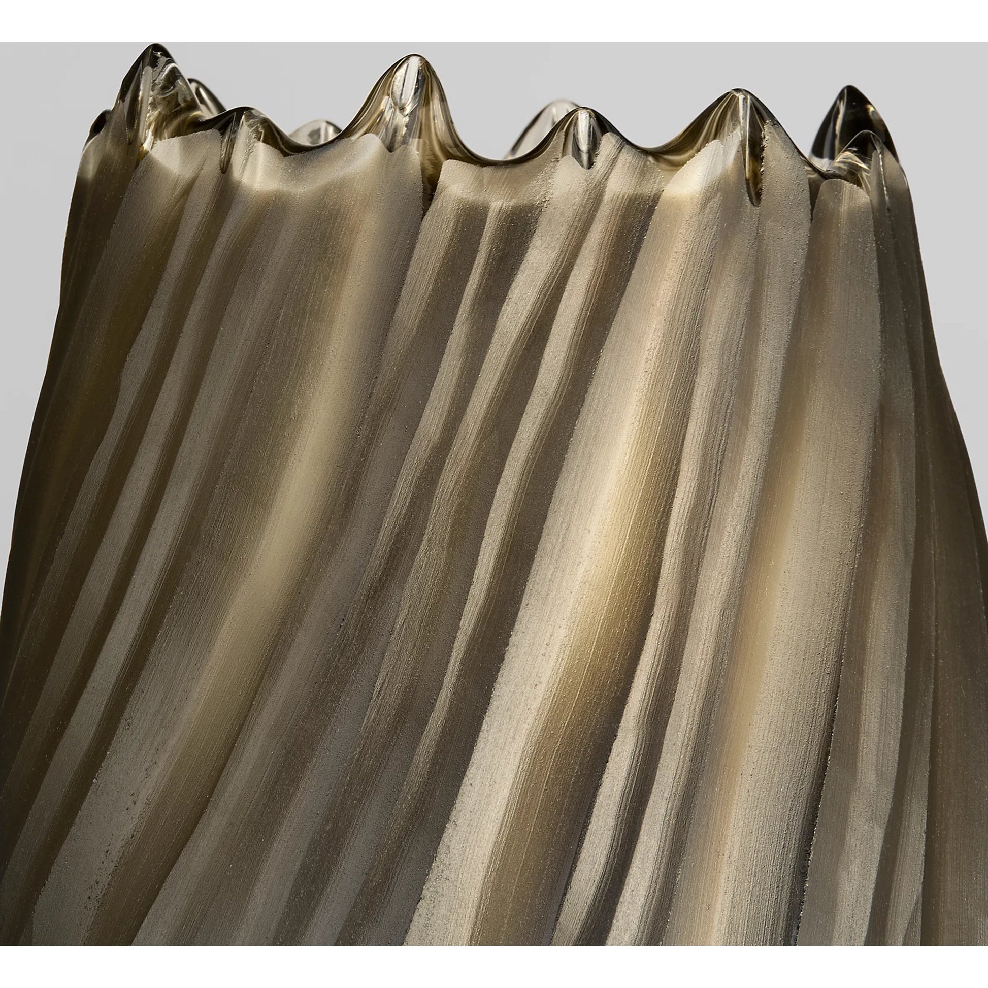 Seagrass Vase by Cyan Design in brown. Made from glass in a modern style.