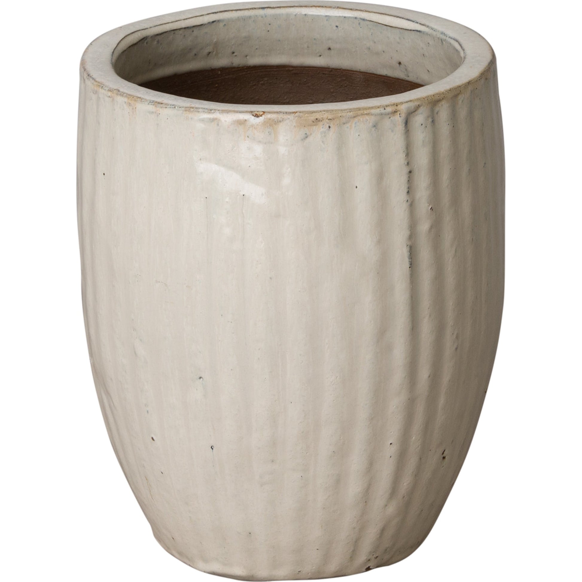 Round Ridged Planter by Emissary. Made from unique in a modern style.