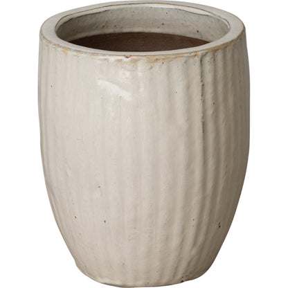 Round Ridged Planter by Emissary. Made from unique in a modern style.