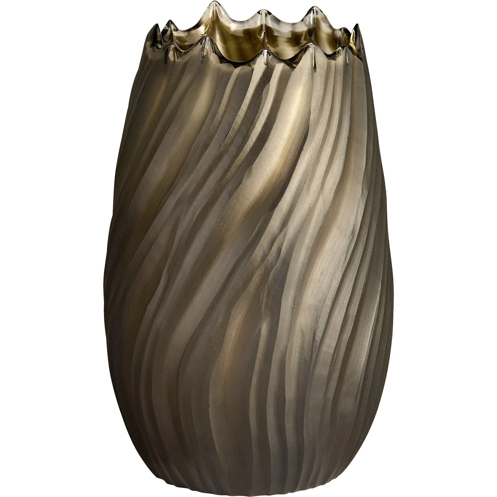 Seagrass Vase by Cyan Design in brown. Made from glass in a modern style.