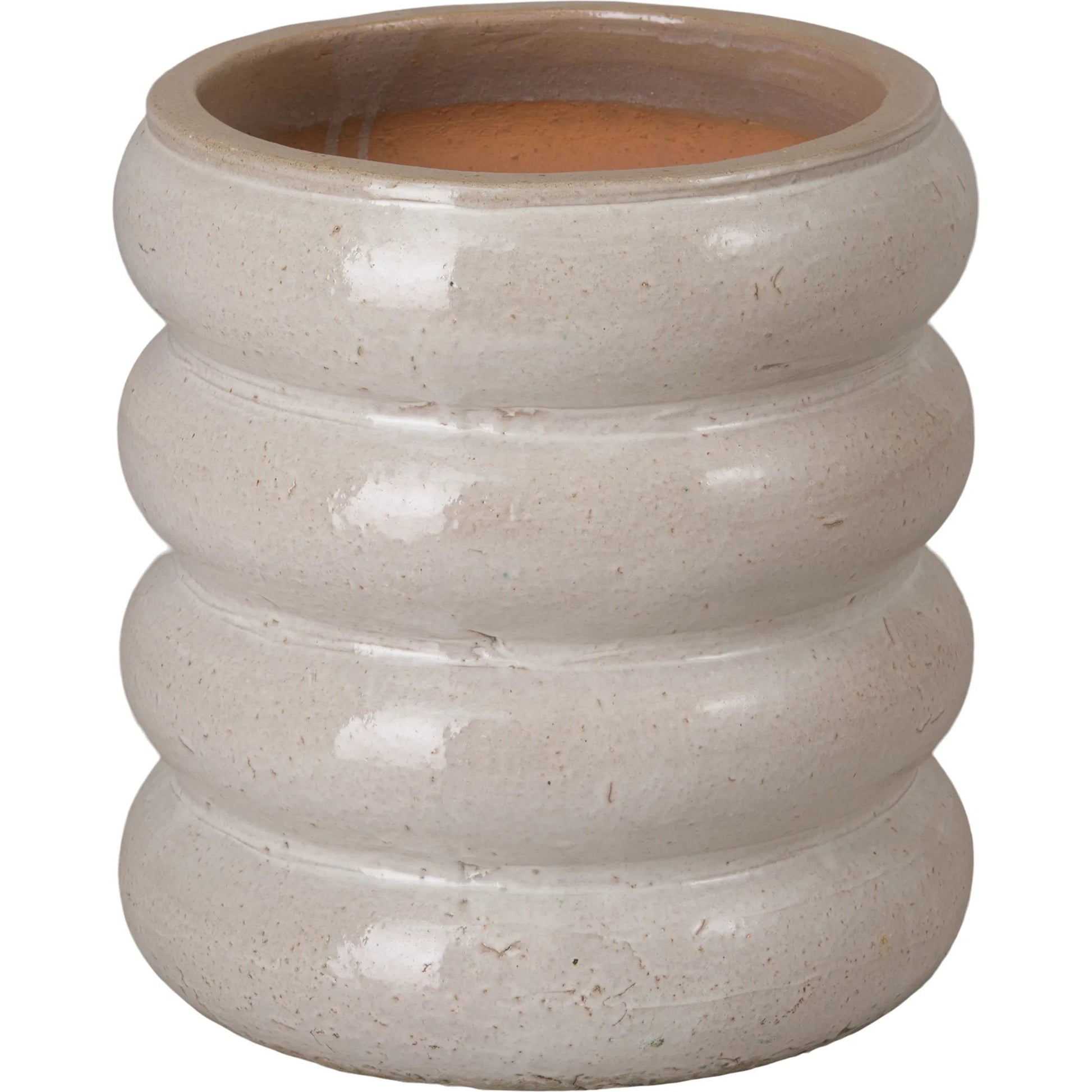 Torus Indoor/Outdoor Planter by Emissary in glossy glaze. Made from ceramic in a unique style.