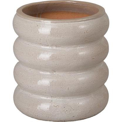 Torus Indoor/Outdoor Planter by Emissary in glossy glaze. Made from ceramic in a unique style.