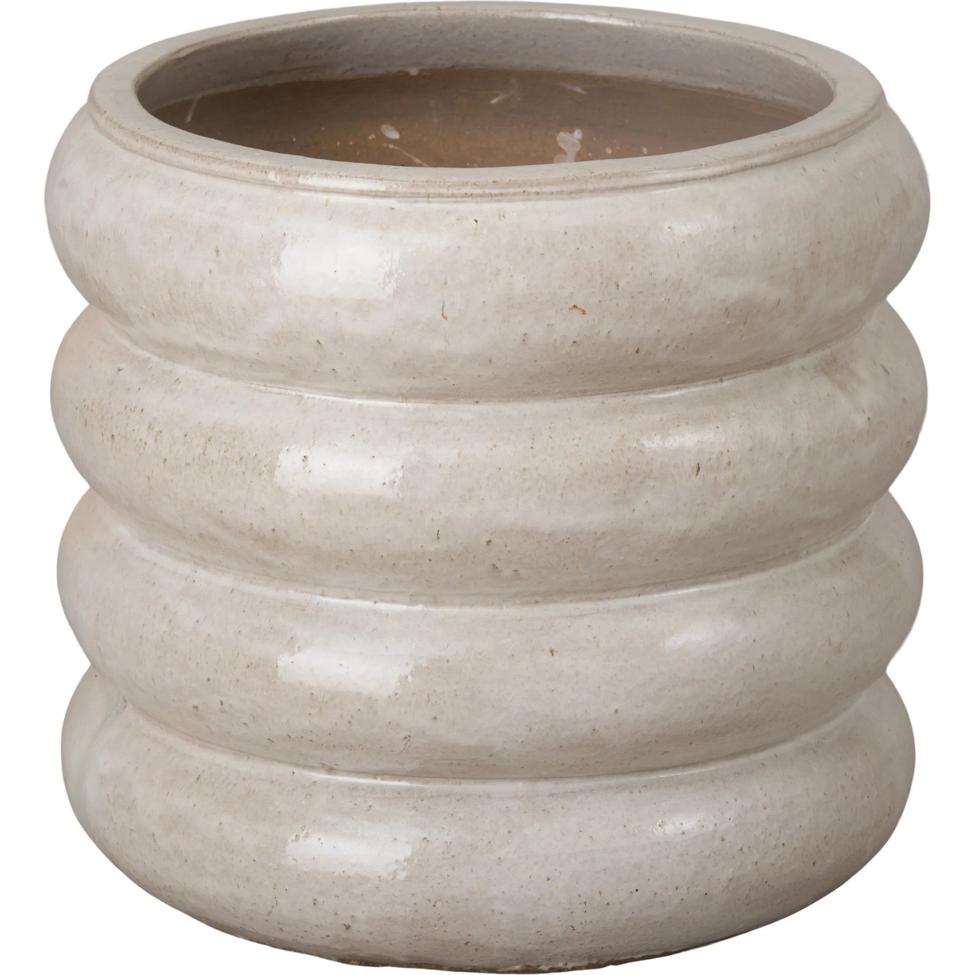 Torus Indoor/Outdoor Planter by Emissary in glossy glaze. Made from ceramic in a unique style.