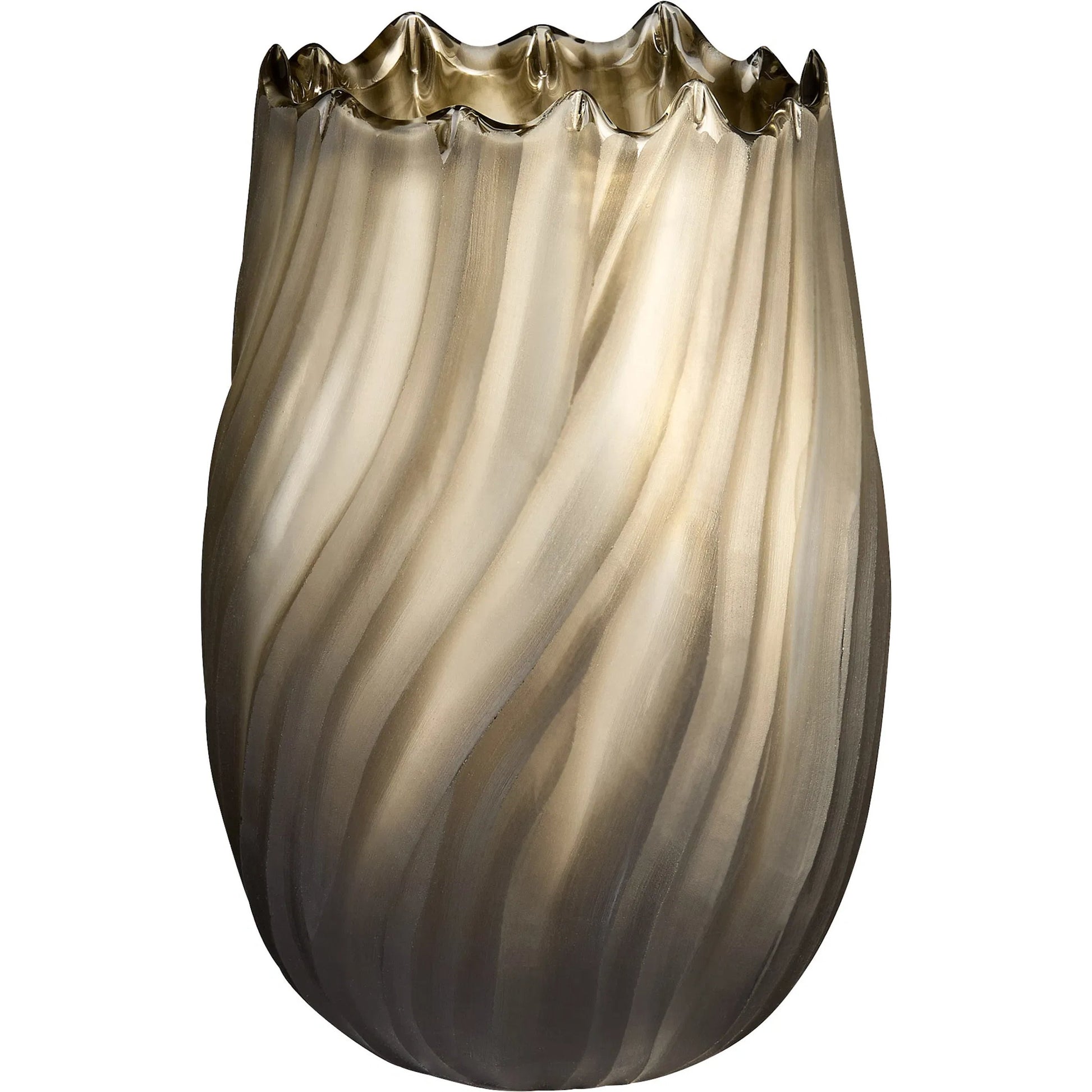 Seagrass Vase by Cyan Design in brown. Made from glass in a modern style.