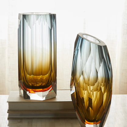 Alba Vase by Cyan Design in blue, amber, orange. Made from glass in a eclectic & global style.