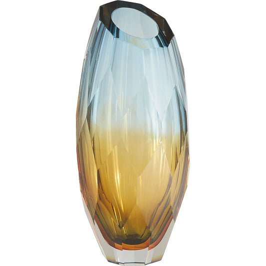 Alba Vase by Cyan Design in blue, amber, orange. Made from glass in a unique style.