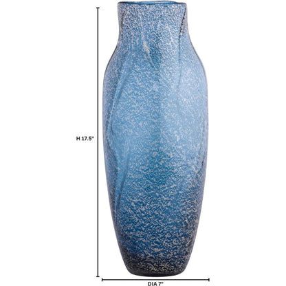 Galaxy Vase by Cyan Design in blue. Made from glass in a eclectic & global style.