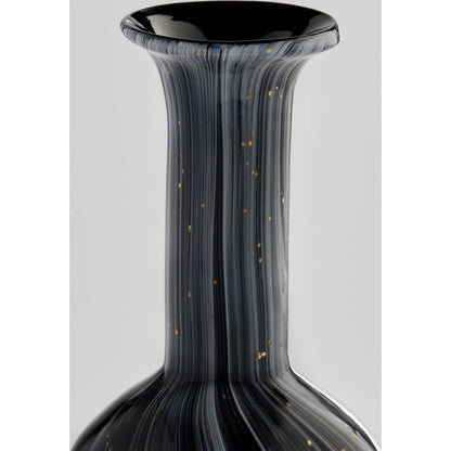 Infinity Vase by Cyan Design in black, grey, gold. Made from glass in a eclectic & global style.