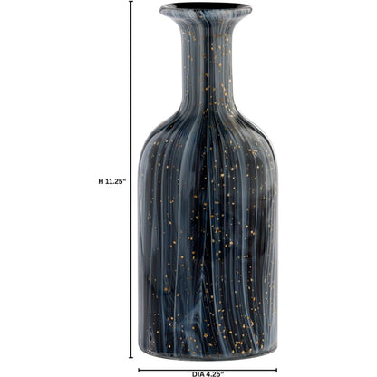 Infinity Vase by Cyan Design in black, grey, gold. Made from glass in a eclectic & global style.