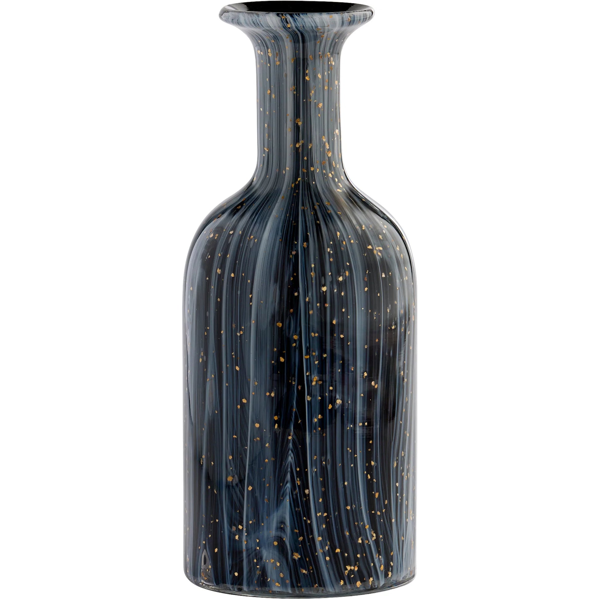 Infinity Vase by Cyan Design in black, grey, gold. Made from glass in a eclectic & global style.