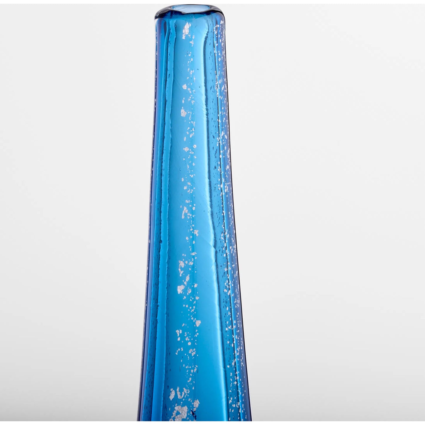 005 SI-2445050 | Closeup | Vero Vase by Cyan Design in blue, metallic. Made from glass in a eclectic & global style.
