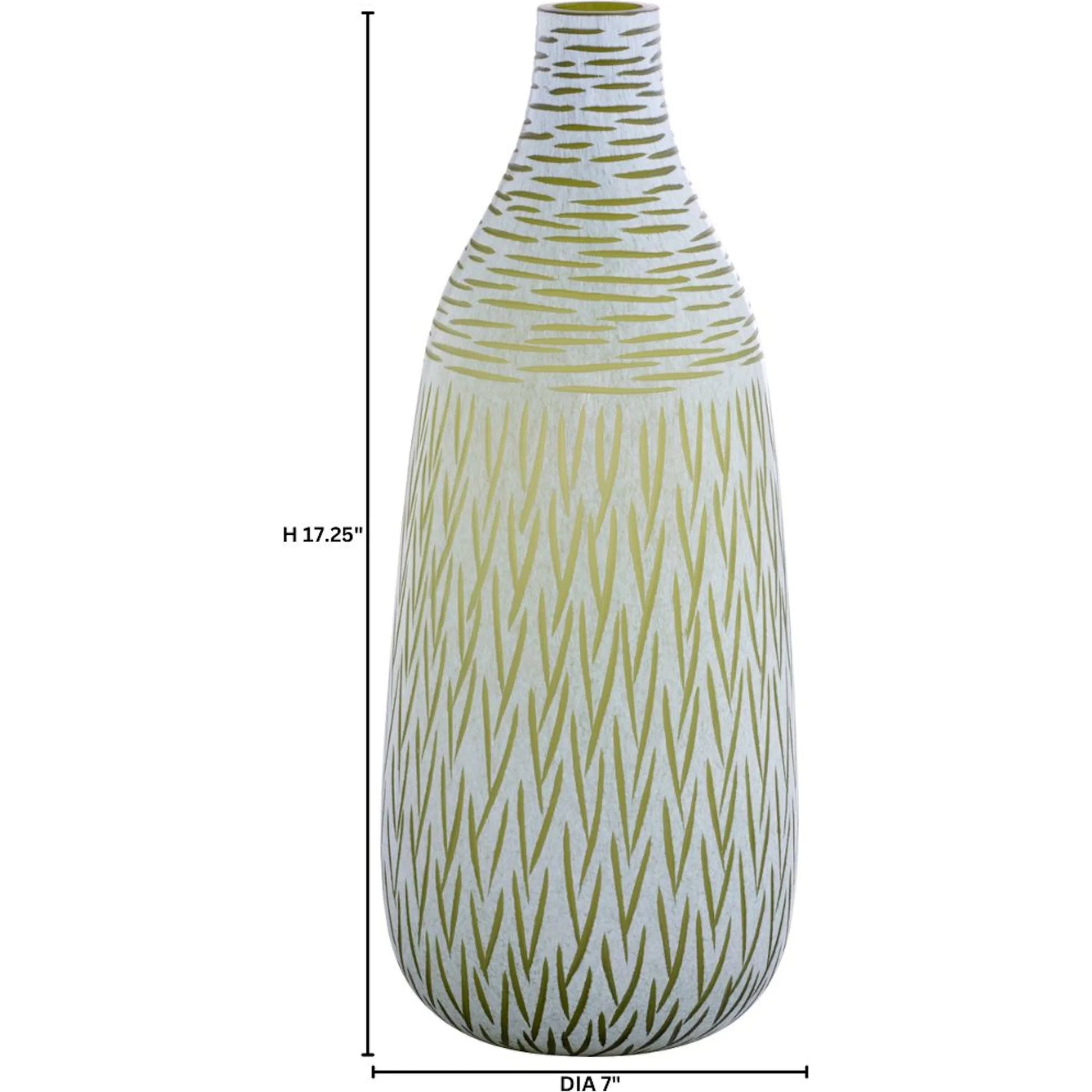 Signo Vase by Cyan Design in green, white. Made from glass in a eclectic & global style.