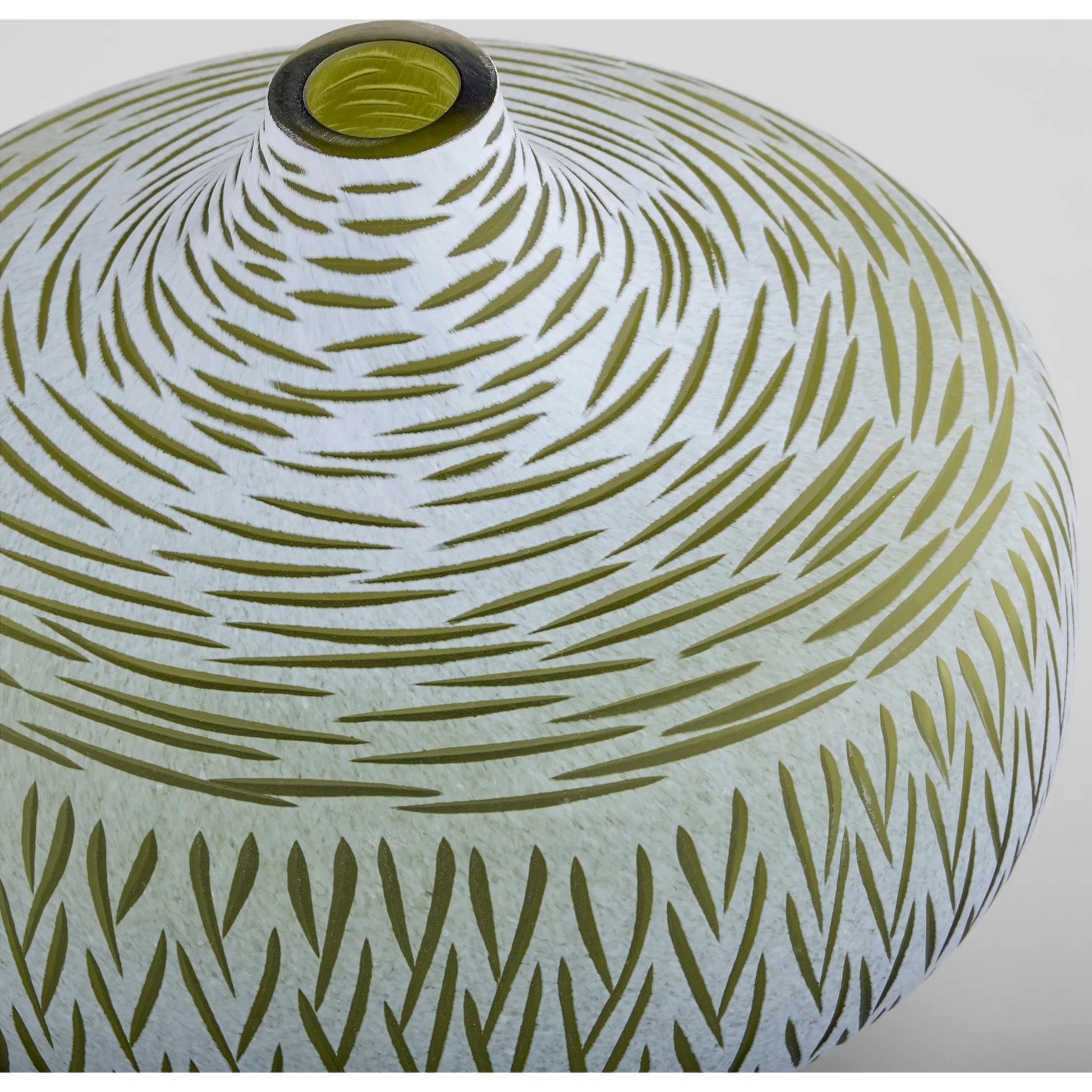 Signo Vase by Cyan Design in green, white. Made from glass in a eclectic & global style.