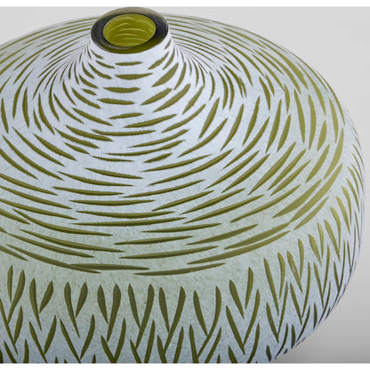 Signo Vase by Cyan Design in green, white. Made from glass in a eclectic & global style.