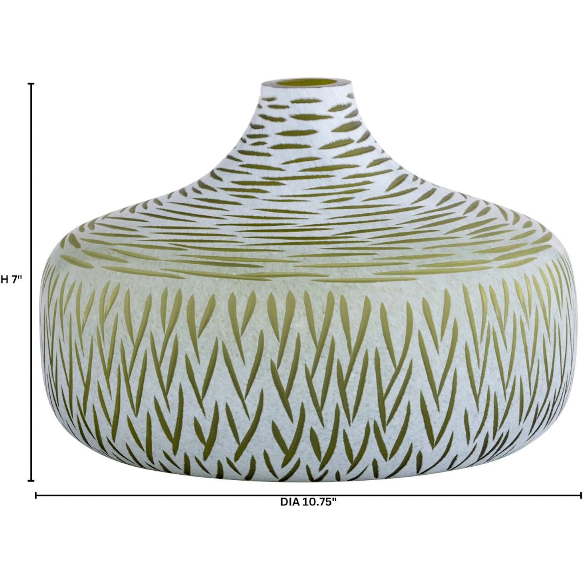 Signo Vase by Cyan Design in green, white. Made from glass in a eclectic & global style.