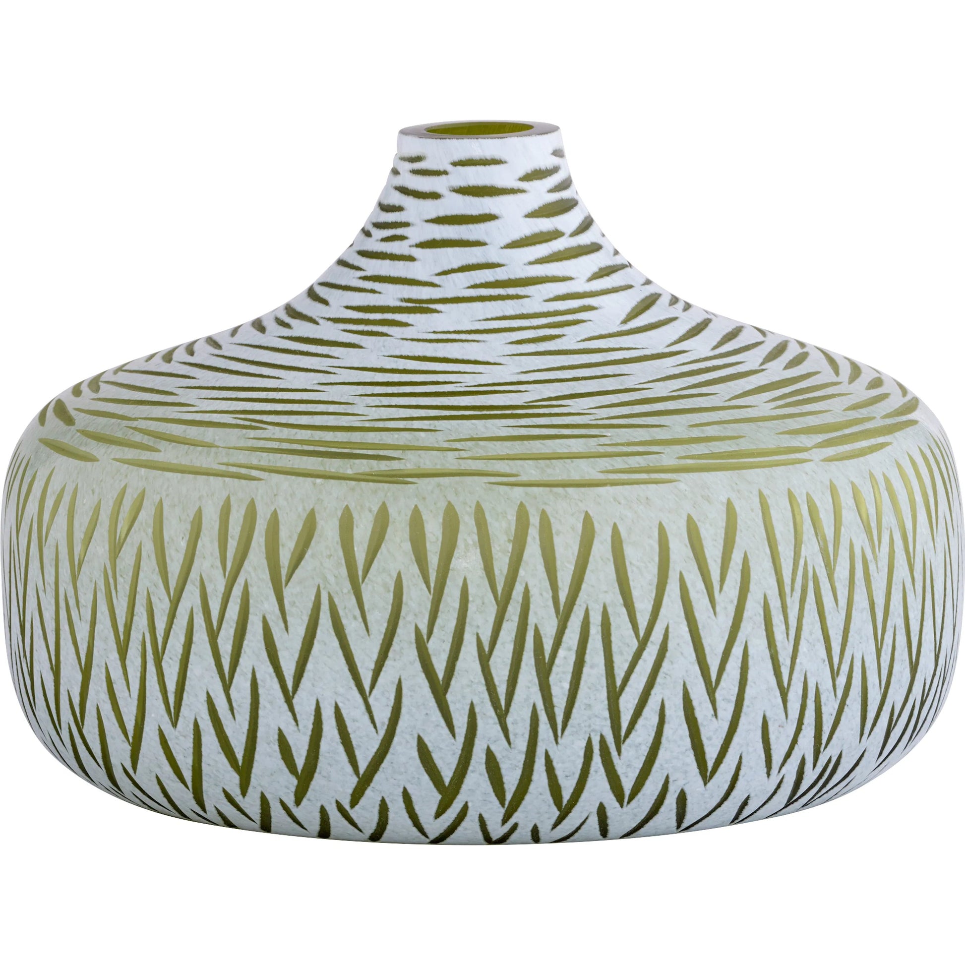 Signo Vase by Cyan Design in green, white. Made from glass in a eclectic & global style.