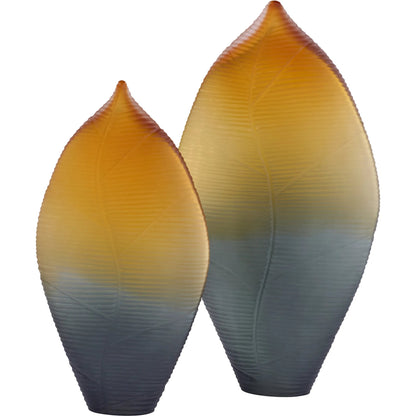 Vesper Vase by Cyan Design in orange, grey. Made from glass in a eclectic & global style.