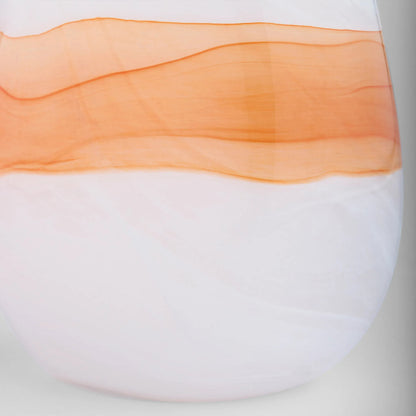 Pacaya I Vase by Cyan Design in white, orange. Made from glass in a eclectic & global style.