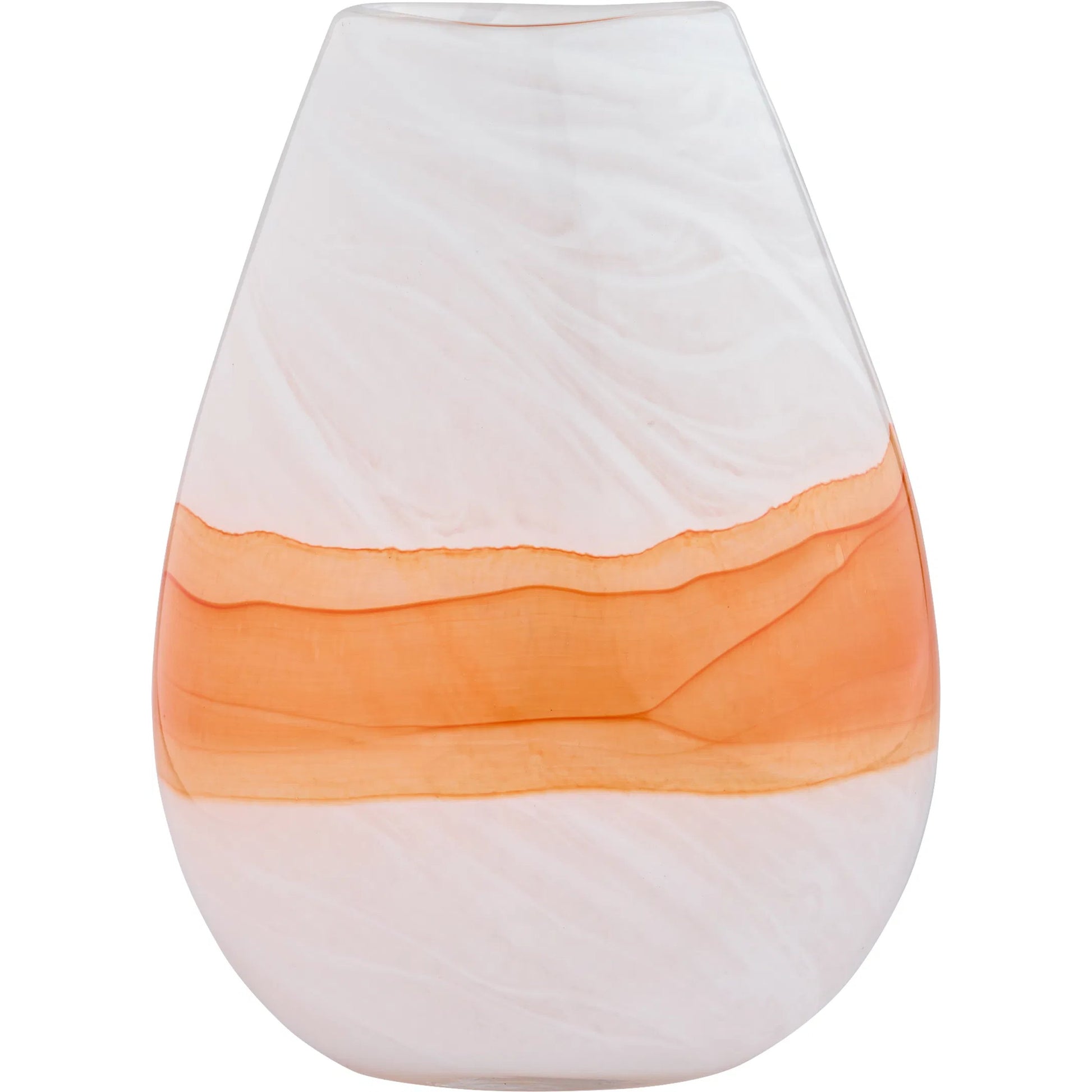 Pacaya I Vase by Cyan Design in white, orange. Made from glass in a eclectic & global style.