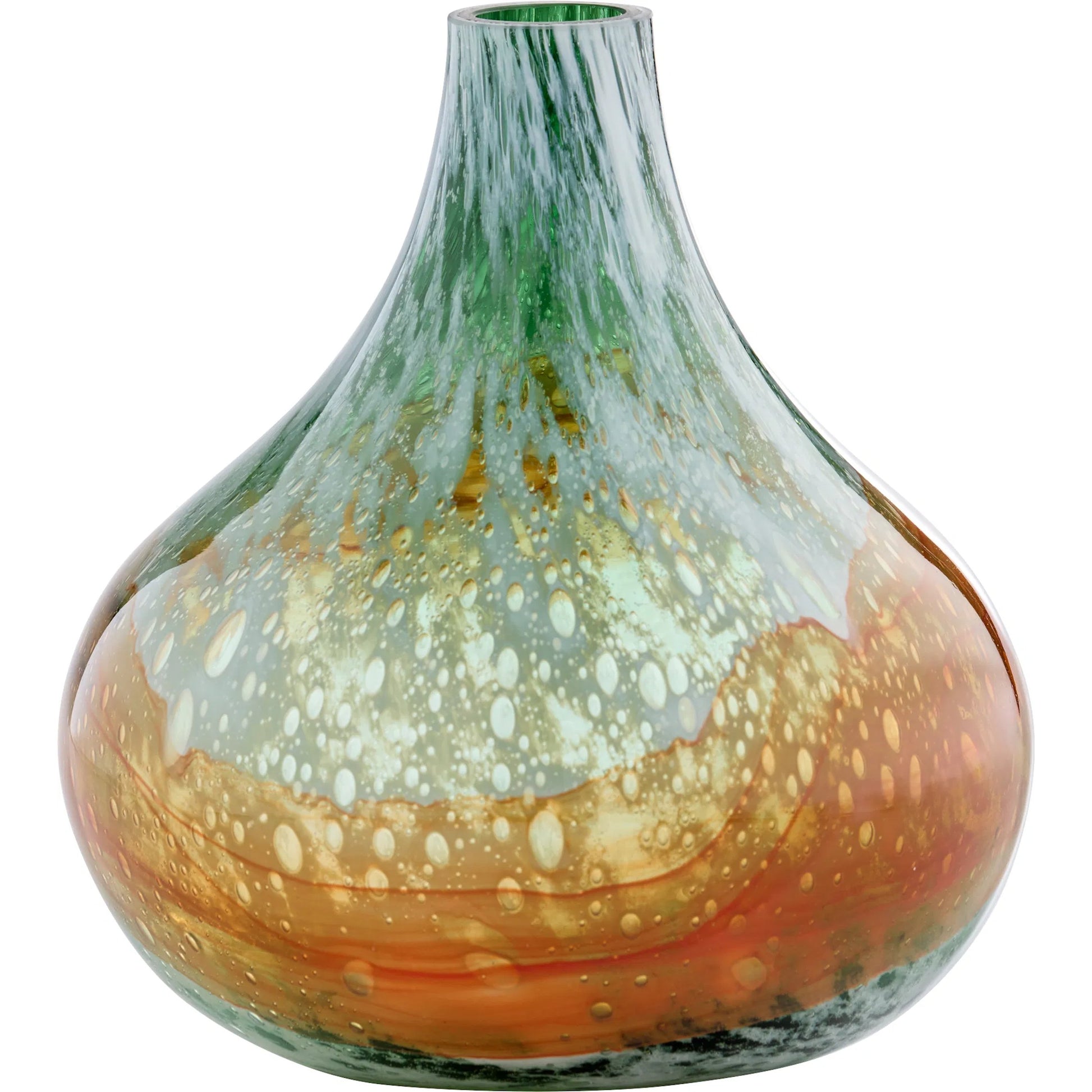 Pacaya Bottle Vase by Cyan Design in grey, orange. Made from glass in a eclectic & global style.
