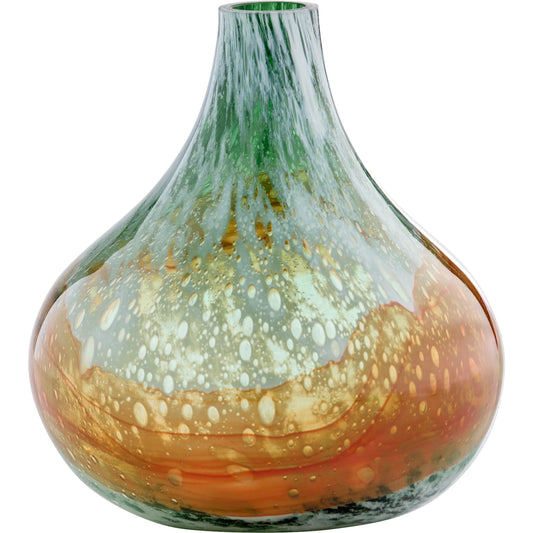 Pacaya Bottle Vase by Cyan Design in grey, orange. Made from glass in a unique style.