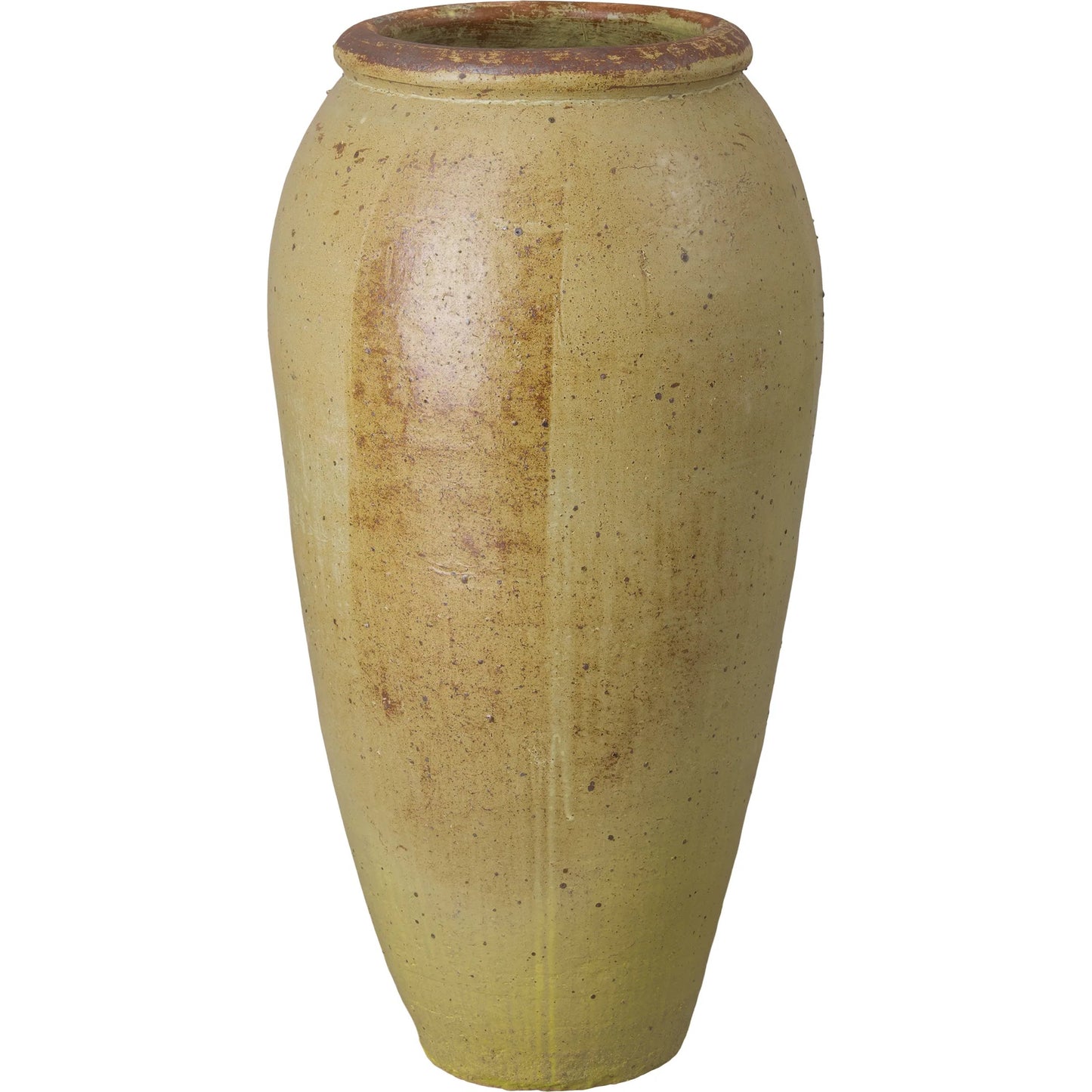 000 SI-2630507 | Primary Silo | Storage Indoor/Outdoor Jar by Emissary in yellow and glossy glaze. Made from ceramic in a unique style.