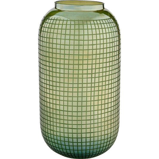 Modular Vase by Cyan Design in iridescent bronze, olive. Made from glass in a unique style.