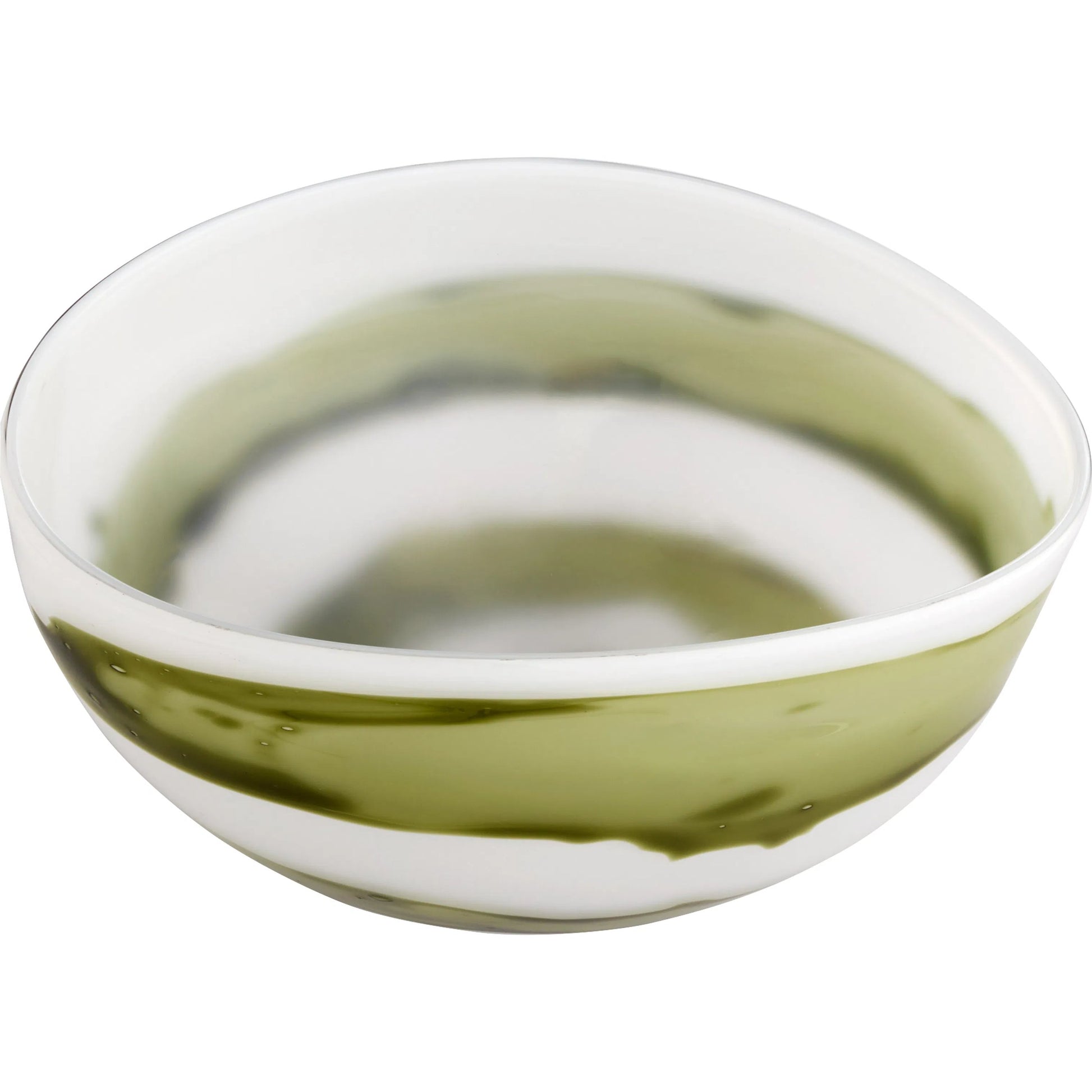 Denali Bowl by Cyan Design in iridescent white, green. Made from glass in a eclectic & global style.
