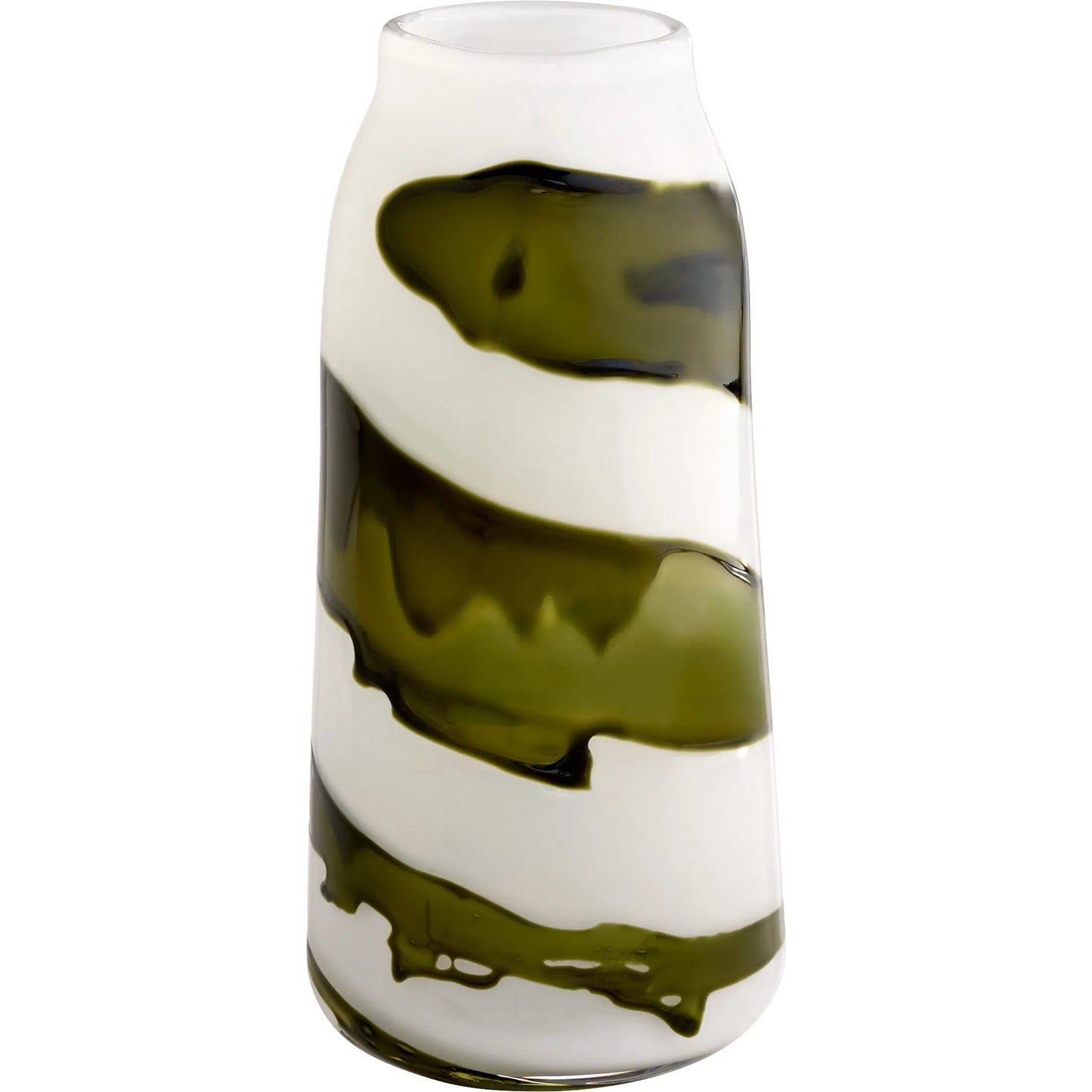 000 SI-2444923 | Primary Silo | Denali Vase by Cyan Design in iridescent white, green. Made from glass in a eclectic & global style.