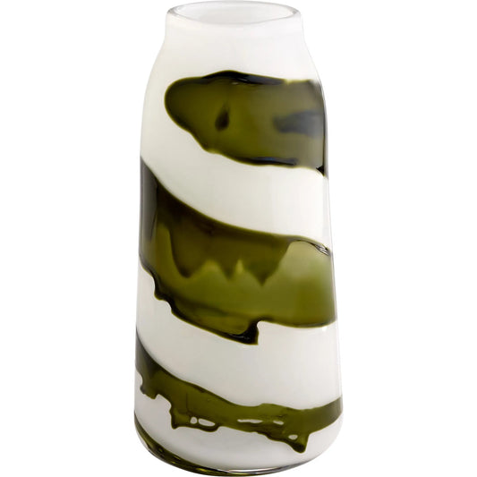 Denali Vase by Cyan Design in iridescent white, green. Made from glass in a unique style.