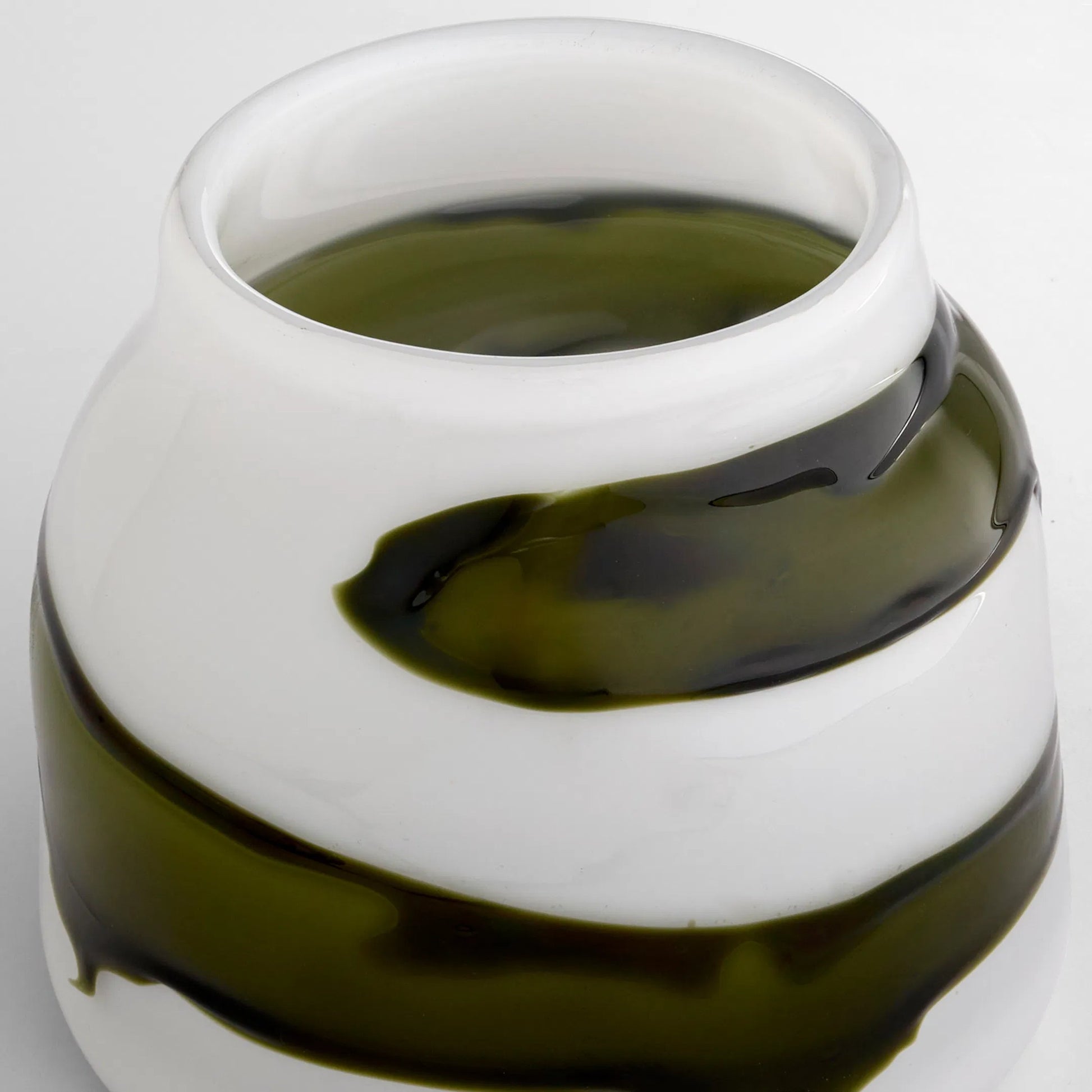 Denali Vase by Cyan Design in iridescent white, green. Made from glass in a eclectic & global style.