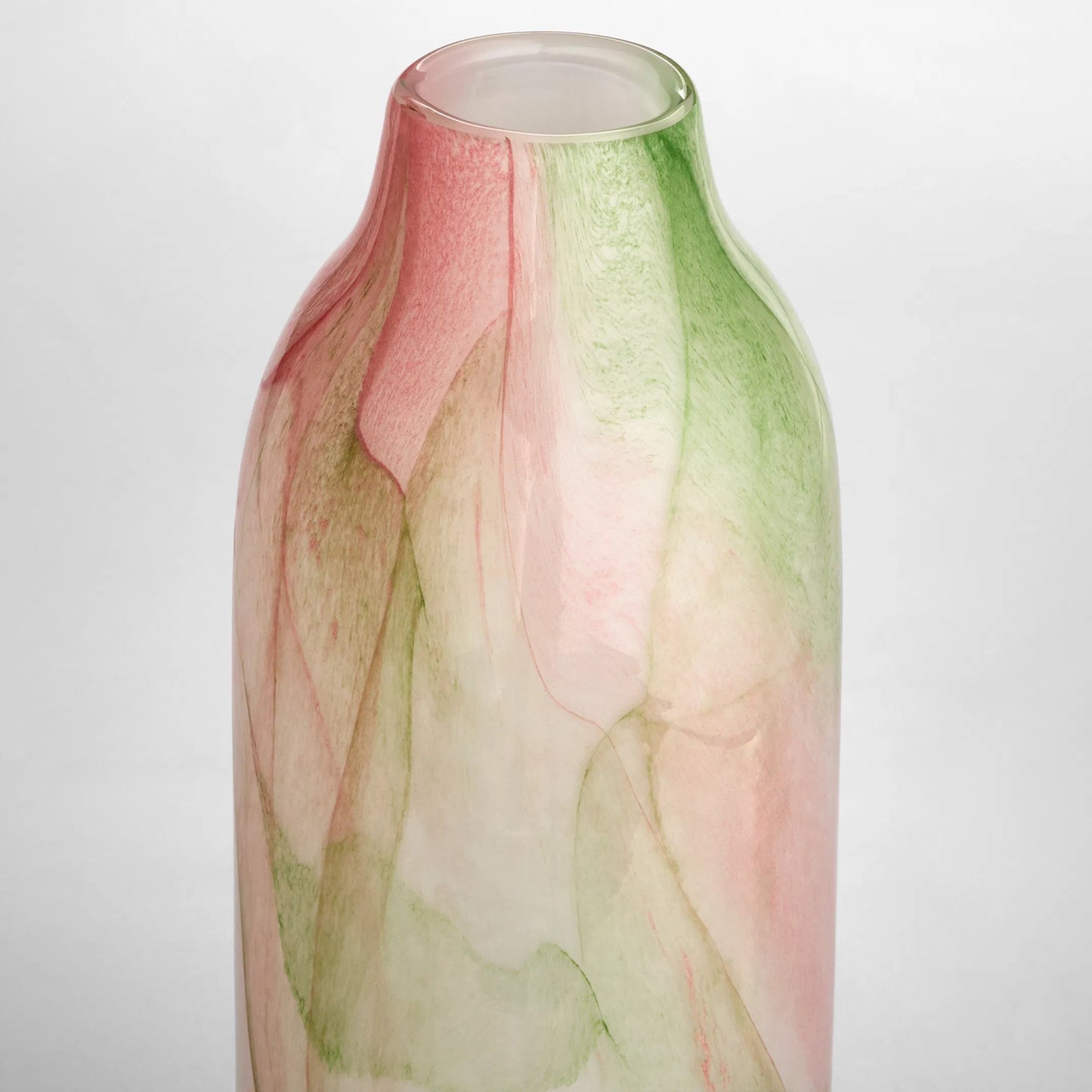005 SI-2444939 | Closeup | Fern Vase by Cyan Design in white, spring green. Made from glass in a eclectic & global style.