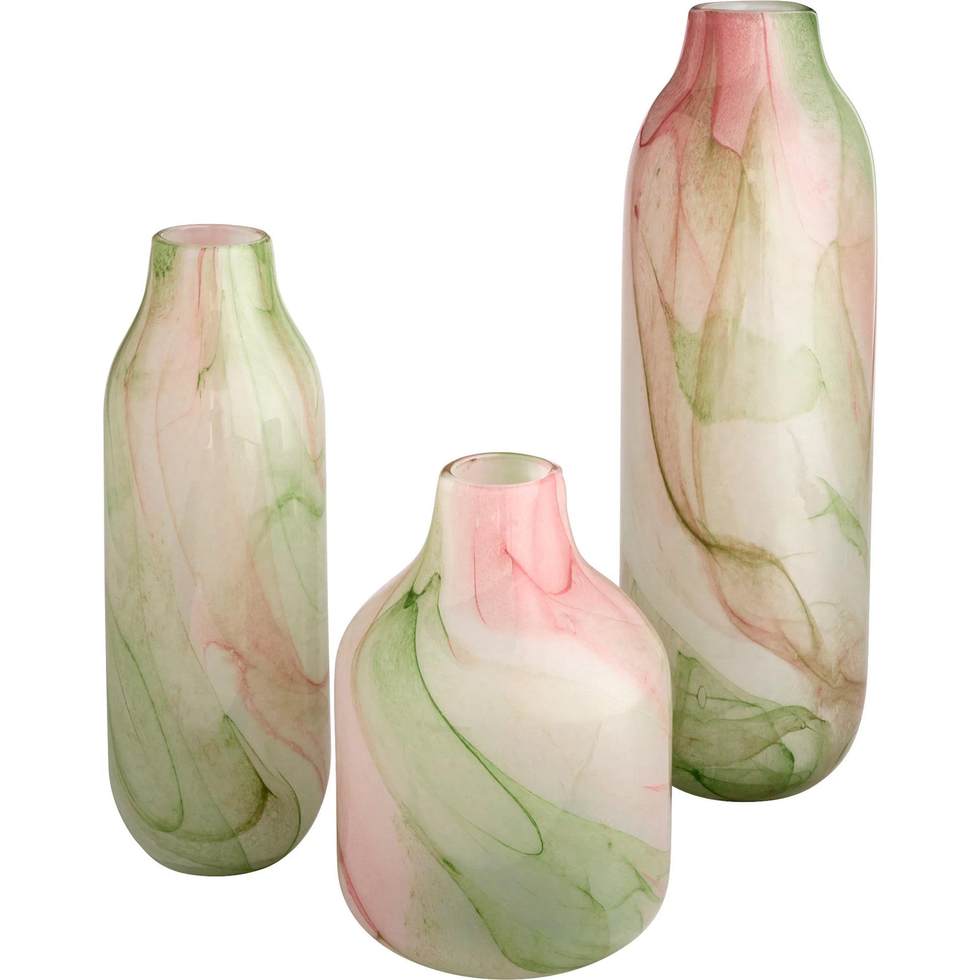 Fern Vase by Cyan Design in white, spring green. Made from glass in a eclectic & global style.