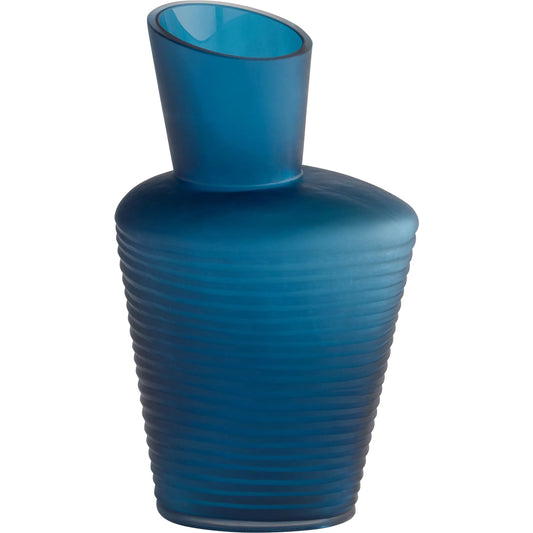 Manarola Vase by Cyan Design in blue. Made from glass in a unique style.