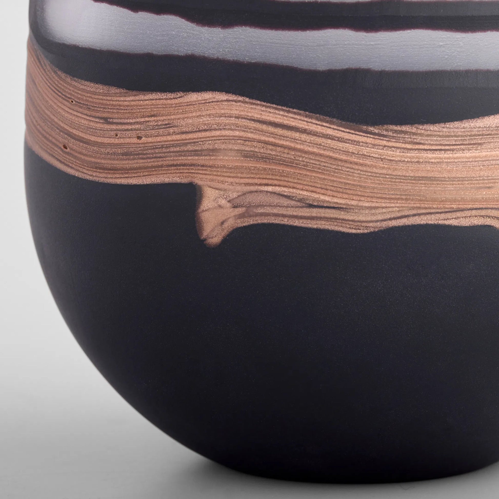 Midnight Road Vase by Cyan Design in black, clear, copper. Made from glass in a eclectic & global style.