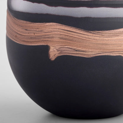 Midnight Road Vase by Cyan Design in black, clear, copper. Made from glass in a eclectic & global style.