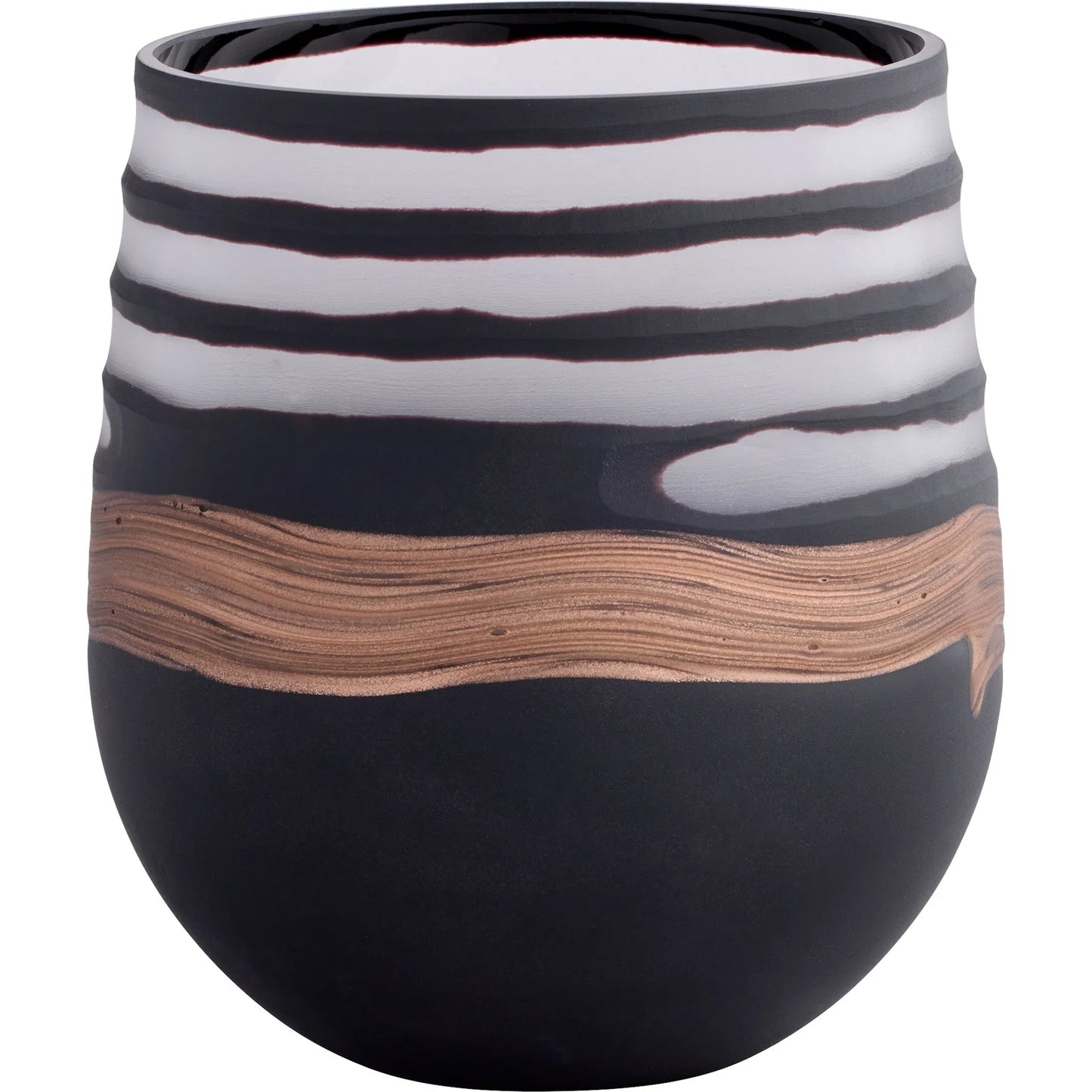 002 SI-2444987 | Primary Silo | Midnight Road Vase by Cyan Design in black, clear, copper. Made from glass in a eclectic & global style.